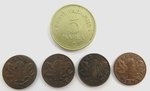 Estland, Lot mit 5 diversen Münzen
