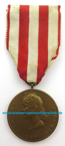 Tschechoslowakai, Verdienstmedaille "Za Vernost 1939-1945", Original