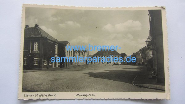 Postkarte, Esens-Ostfriesland, Marktplatz, 1944, Original