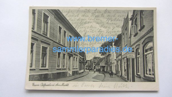 Postkarte, Esens-Ostfriesland, Am Markt, Original