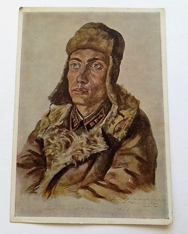 Propaganda Postkarte, "Das Gesicht des Gegners", Original
