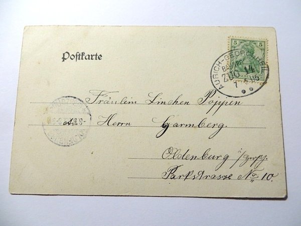 Postkarte Aurich Wilhelmstrasse, Original