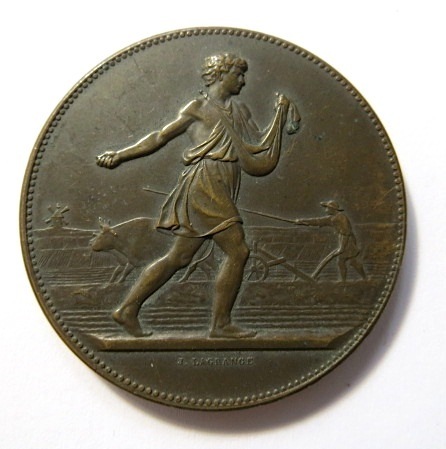 Frankreich, Medaille / Ehrenpreis in Bronze, Landwirtschaft, Original