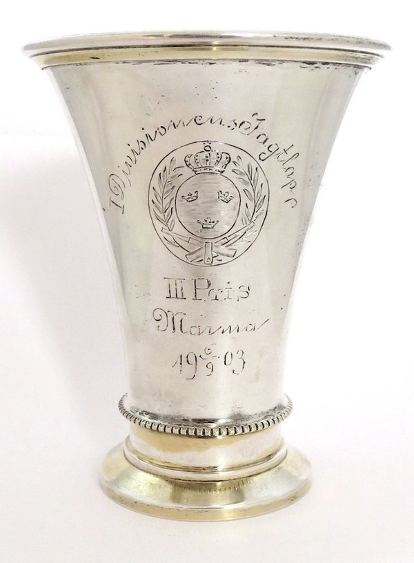 Schweden, 800er Pokalbecher mit Gravur, Preissieger, um 1903