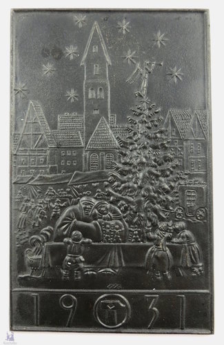 Lauchhammer Plakette, Deutsche Weihnachten 1931, Original