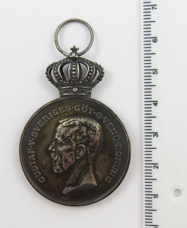 Schweden, Verdienstmedaille in Silber, Gustav V, Original