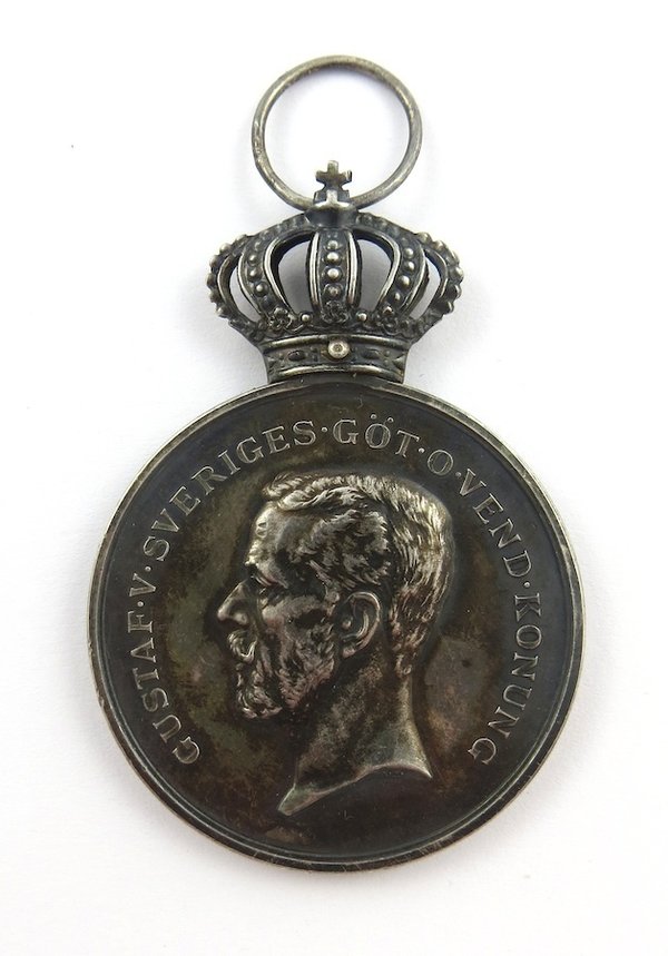 Schweden, Verdienstmedaille in Silber, Gustav V, Original