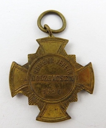 Kreuz vom Kriegerverein Holzhausen 1890, Kaiserreich, Original