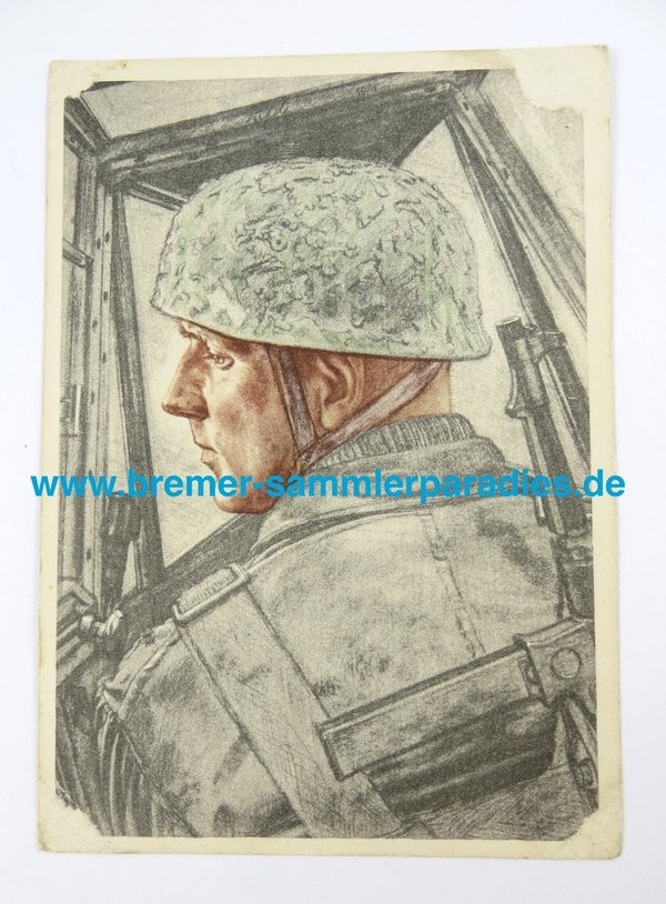 Postkarte Leutnant Wilhem Fulda, III. Reich, Original