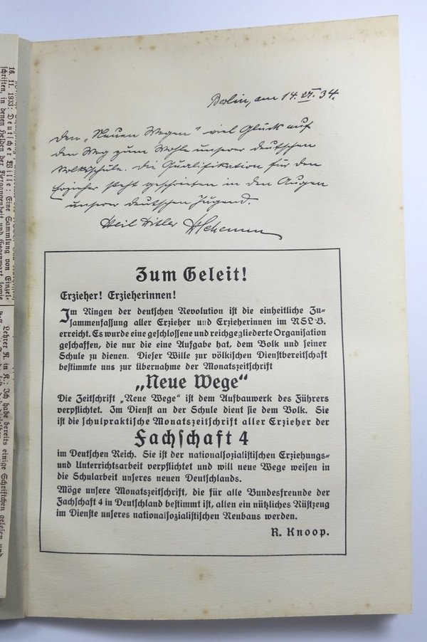 Neue Wege 1. Heft Juli 1934, 48 Seiten