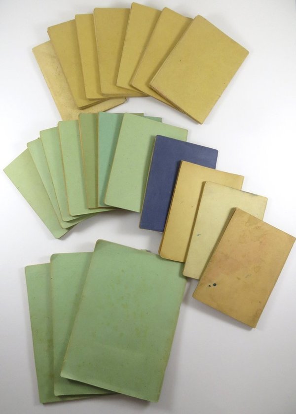 BRD, 21 hangeschriebene Streifenbücher eines Polizeiwachtmeisters, frühe Nachkriegszeit, Original
