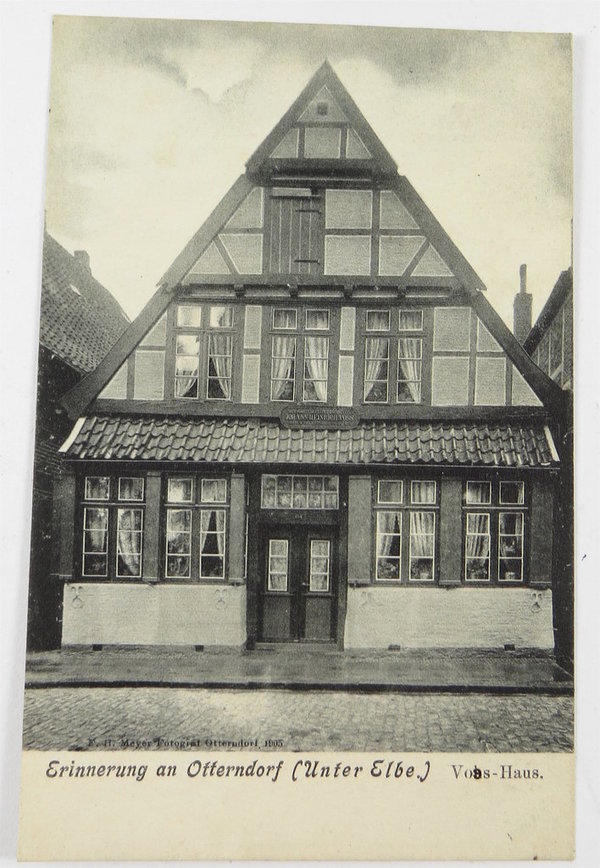 Postkarte Otterndorf (Unter Elbe), Voss-Haus, Original