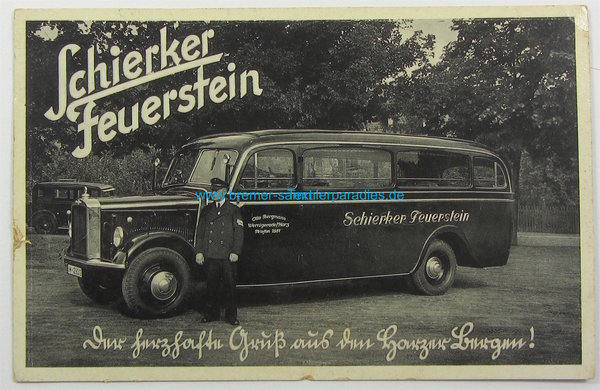 Postkarte Schierker Feuerstein, gelaufen, Original