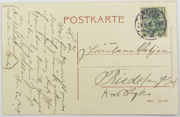 Postkarte Gruß aus Kattenthurm b. Bremen, gelaufen, Original
