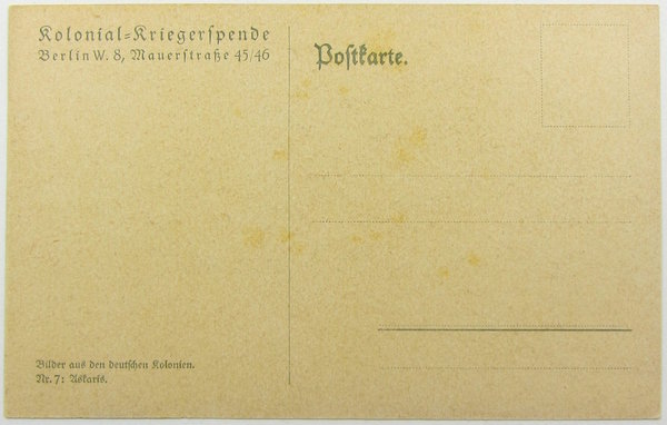 Postkarte Bilder aus den deutschen Kolonien, Nr.7 Ustaris, Original