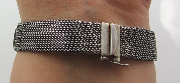 Antikes 925er Silberarmband mit Türkisstein
