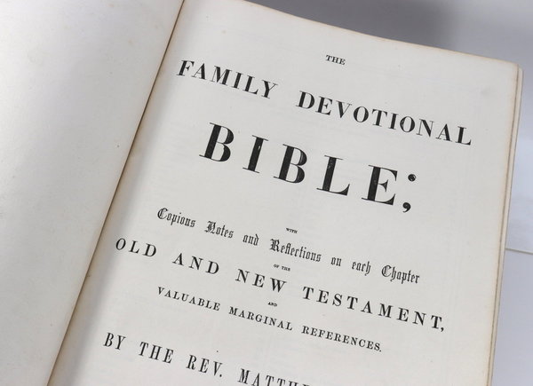 Antike englische Bibel um 1800, "Holy Bible"