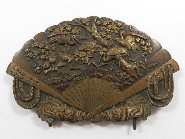 Japan, dekorativer und antiker Tischständer aus Bronze um 1900, Original
