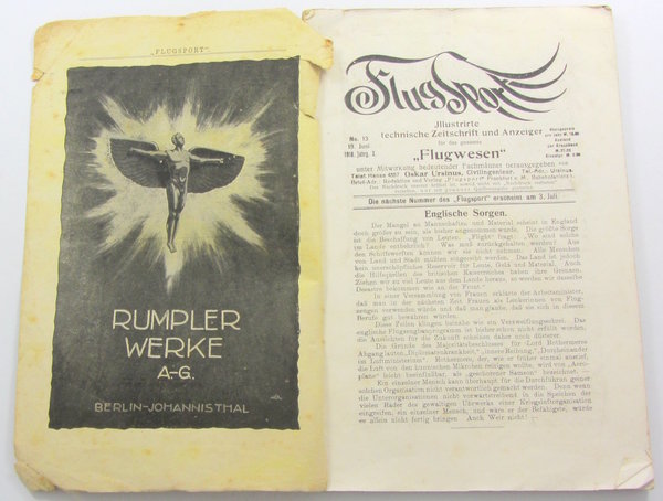 Illustrirte Flugtechnische Zeitschrift für das gesamte Flug-Wesen, 1918, 314 Seiten