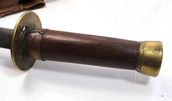 Antikes sehr seltenes asiatisches Piraten- und Banditenkurzschwert um 1900, Original