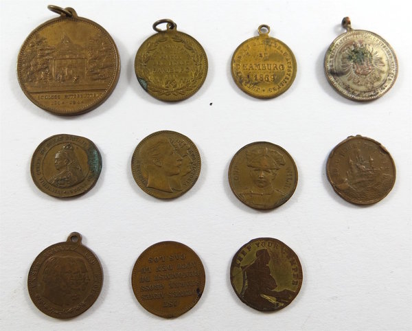 Kovolut mit elf diveren alten Medaillen, Kaiserreich, Original