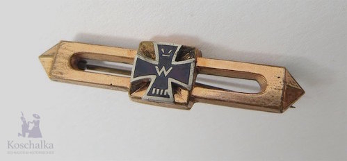 Patriotische Nadel mit Eisernem Kreuz, 1. Weltkrieg, Original
