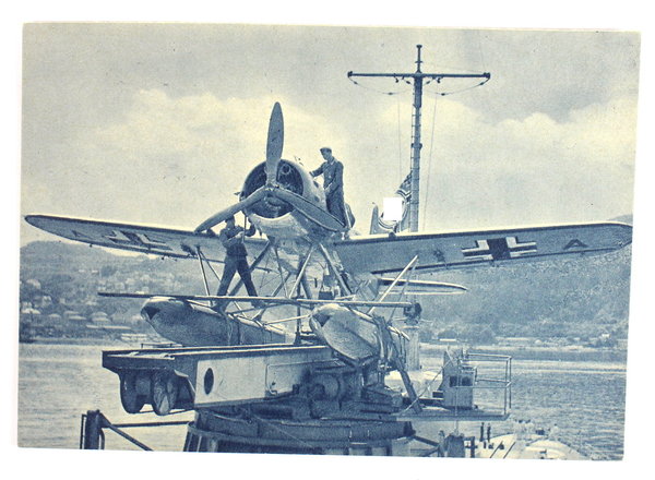 Postkarte, Bordflugzeug Urado Ar 196, III. Reich, Original