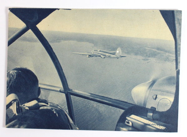 Postkarte, Flugzeuge auf der Wacht, III. Reich, Original