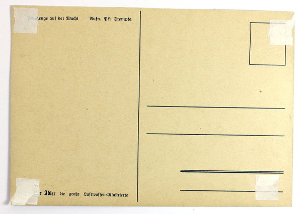 Postkarte, Flugzeuge auf der Wacht, III. Reich, Original