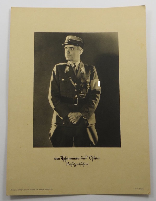 Portaitfoto Reichsparteiführer Hans von Tschamemer und Osten, III. Reich, Original