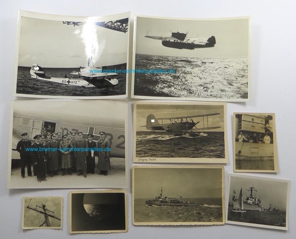 Foto- und Postkartenkonvolut mit div. Aufnahmen der Kriegsmarine, III. Reich, Original