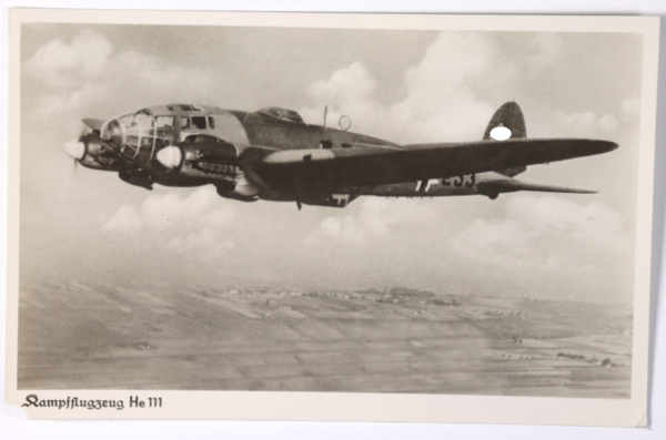 AK / Postkarte, Kampfflugzeug He 111, 2. Weltkrieg, Original