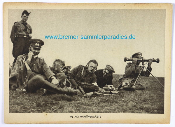 AK / Postkarte, HJ. als Manövergäste, III. Reich, Original