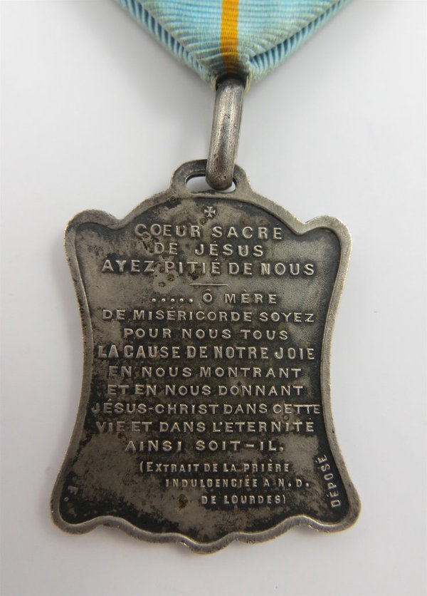 Frankreich, tragbare Silbermedaille mit Jesus Christus am Band