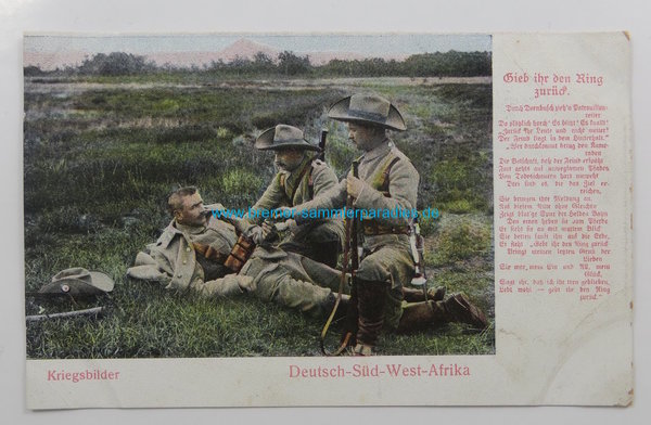 AK / Postkarte DSWA Gib ihr den Ring zurück, Kaiserreich, Original