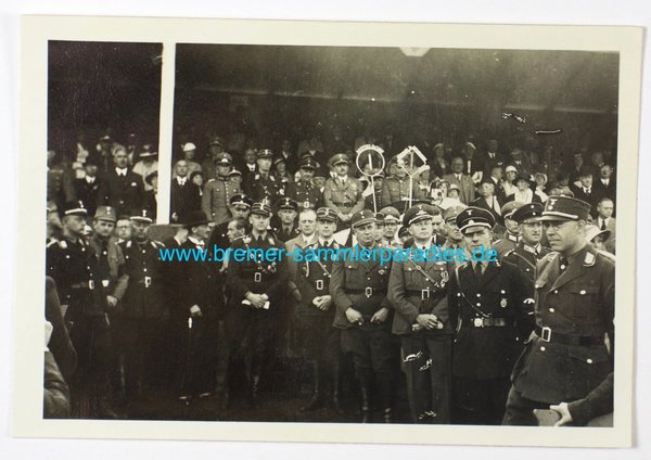 Foto von Gruppenleiter der SS und SA bei Parteitreffen 1934, III. Reich, Original