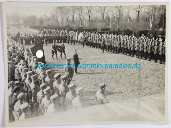 Foto von SA-Standarte bei Kranzlegung Totensonntag 1933, III. Reich, Original