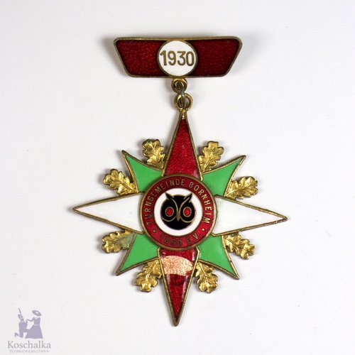 Medaille der Turngemeinde Bornheim 1930, emailliert, Original