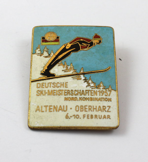 BRD, Abzeichen von der Deutschen Ski-Meisterschaft 1957 in Altenau, Oberharz