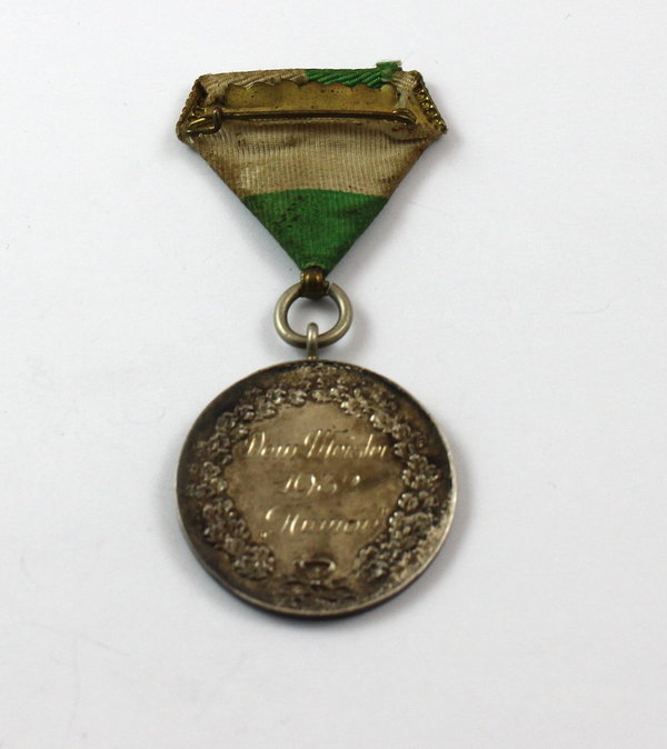 Antike 950er Silber "Gut-Holz" Kegel Medaille von 1932, Original