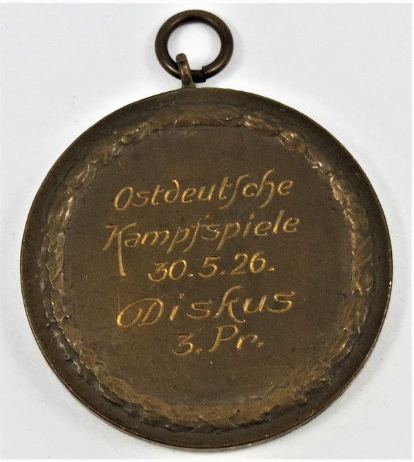 Medaille aus Bronze, Ostdeutsche Kampfspiel, 30.05.1926