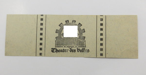 Eintrittskarte Theater des Volkes,  Schauspielhaus, III. Reich, Original