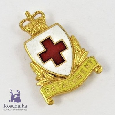 England, vergoldetes Abzeichen, Britisches Rotes Kreuz, mit Emaille
