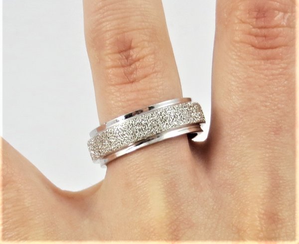 Vintage massiver 925er Sterling Silber Ring, Ringgröße 59
