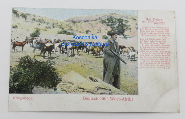 AK / Postkarte DSWA, Auf Posten Original