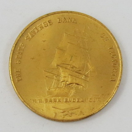 Australien, vergoldete Medaille, Captain James Cook, 1770-1970