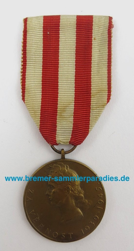 Tschechoslowakai, Verdienstmedaille "Za Vernost 1939-1945", Original