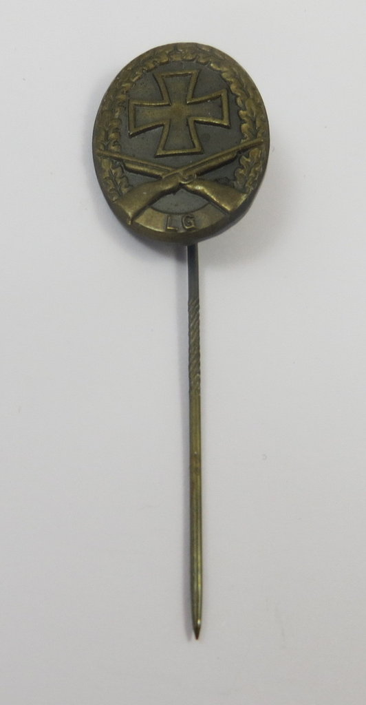 Anstecknadel, Schützennadel, Schützenabzeichen L.G., Bronze