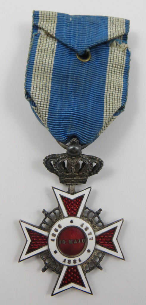 Rumänien, Orden der Krone von Rumänien, 2. Modell, Offizierskreuz Zivildienst, Original
