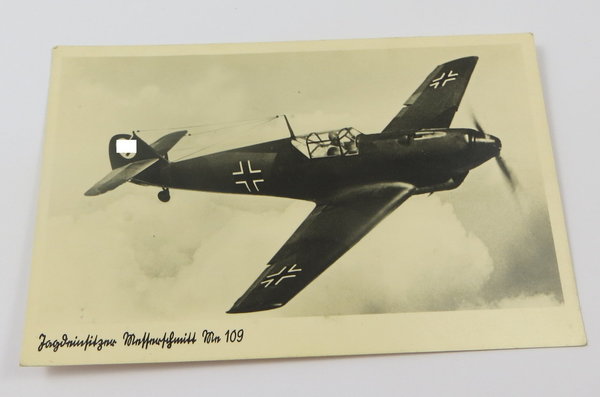AK / Postkarte, Jagdeinsitzer Messerschmitt Me109, III.Reich, Original